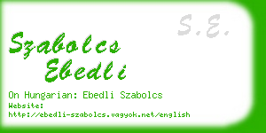 szabolcs ebedli business card